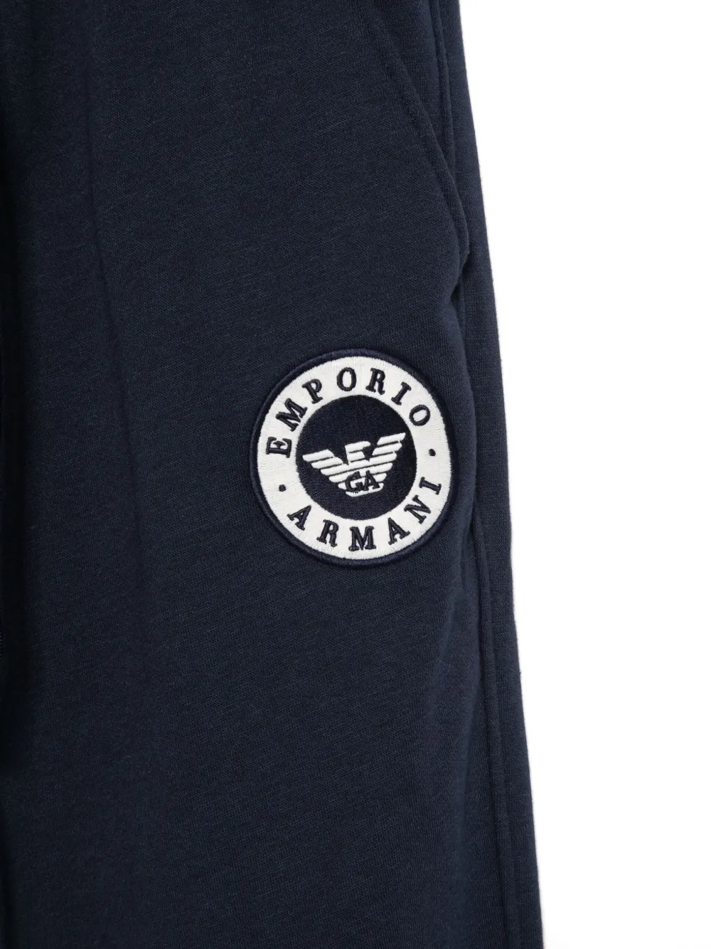 Emporio Armani Broek met logopatch Blauw