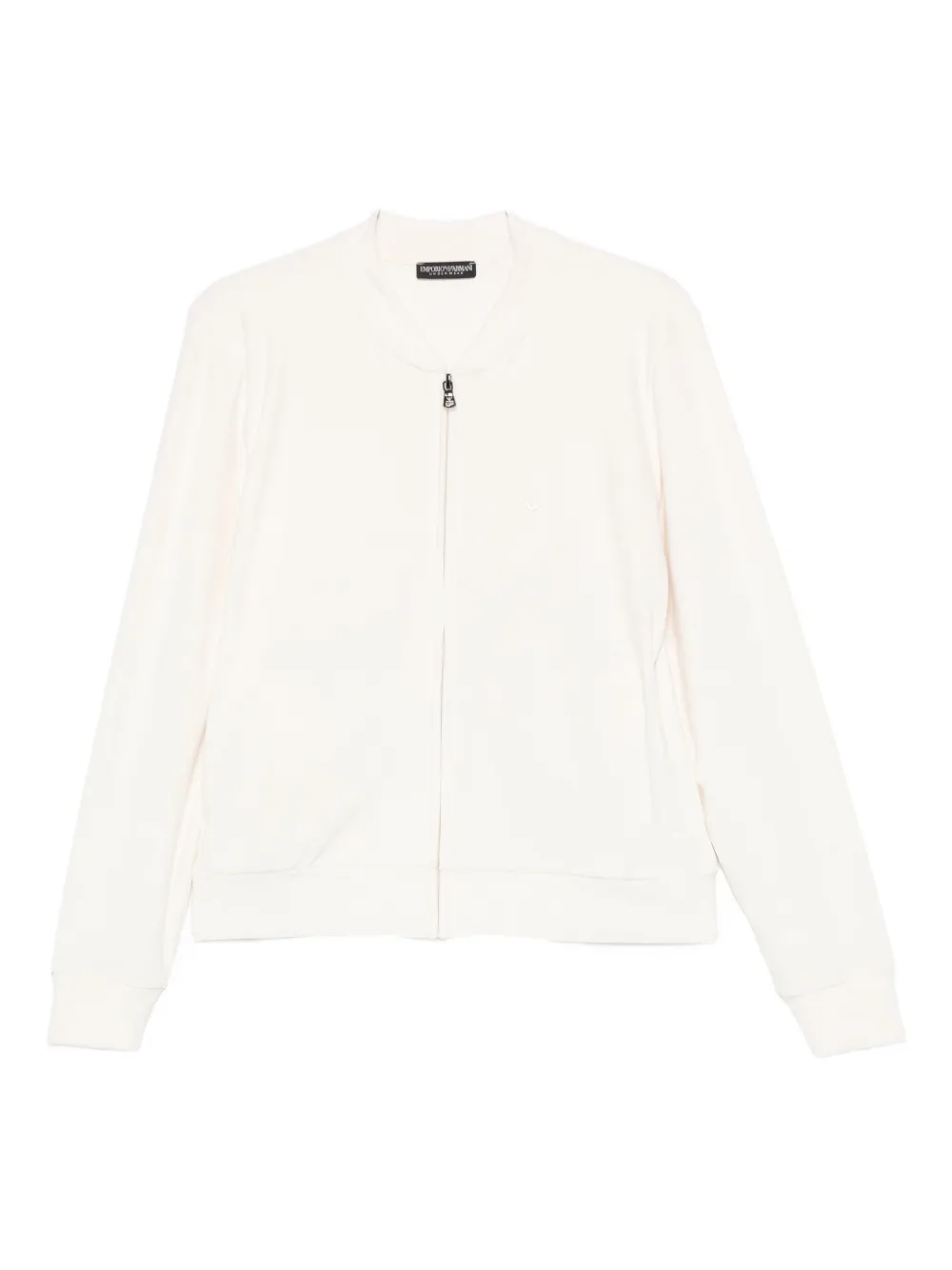 Emporio Armani Zip-up Sweater In White