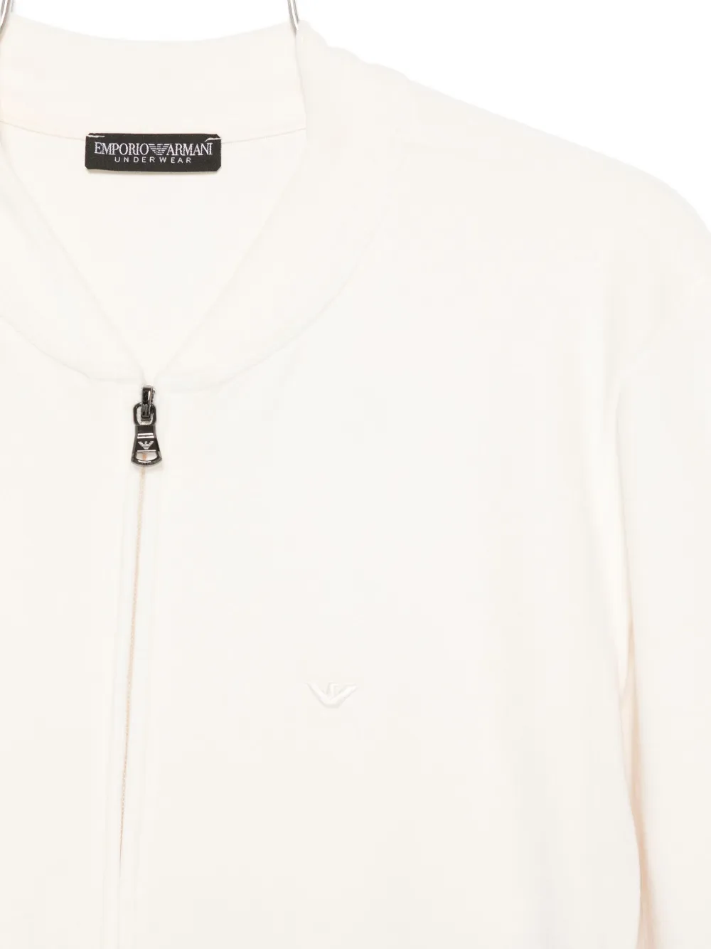 Emporio Armani Zip-up Sweater In White