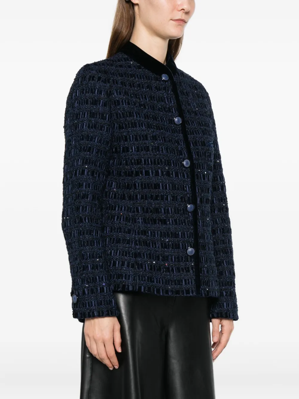 Emporio Armani Jack verfraaid met knopen Blauw