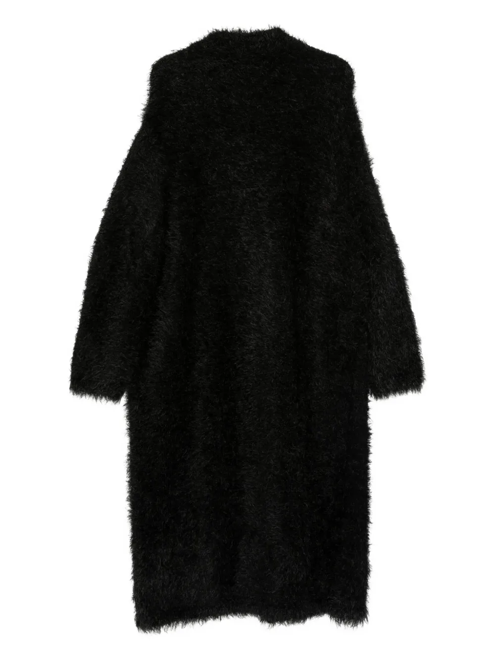 Emporio Armani Oversized jas met bont-effect - Zwart