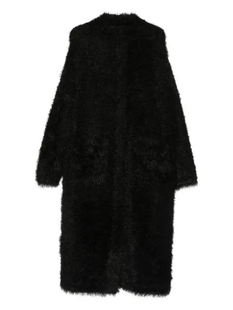 Emporio Armani fur-effect oversized coat