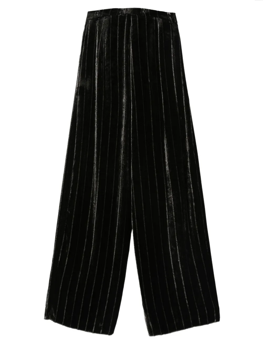 Emporio Armani Gestreepte broek Zwart