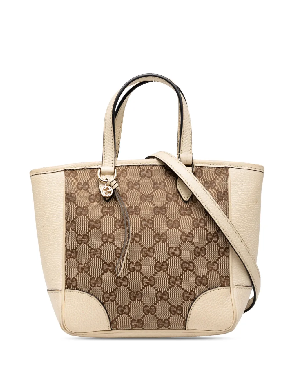 Pre-owned Gucci 2000-2015 Small Gg Canvas Bree Satchel In Brown