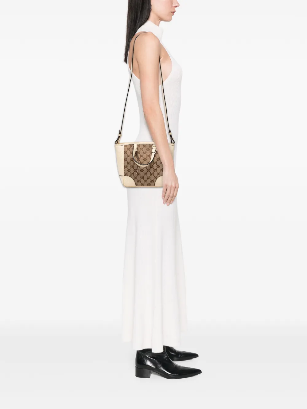 Pre-owned Gucci 2000-2015 Small Gg Canvas Bree Satchel In Brown