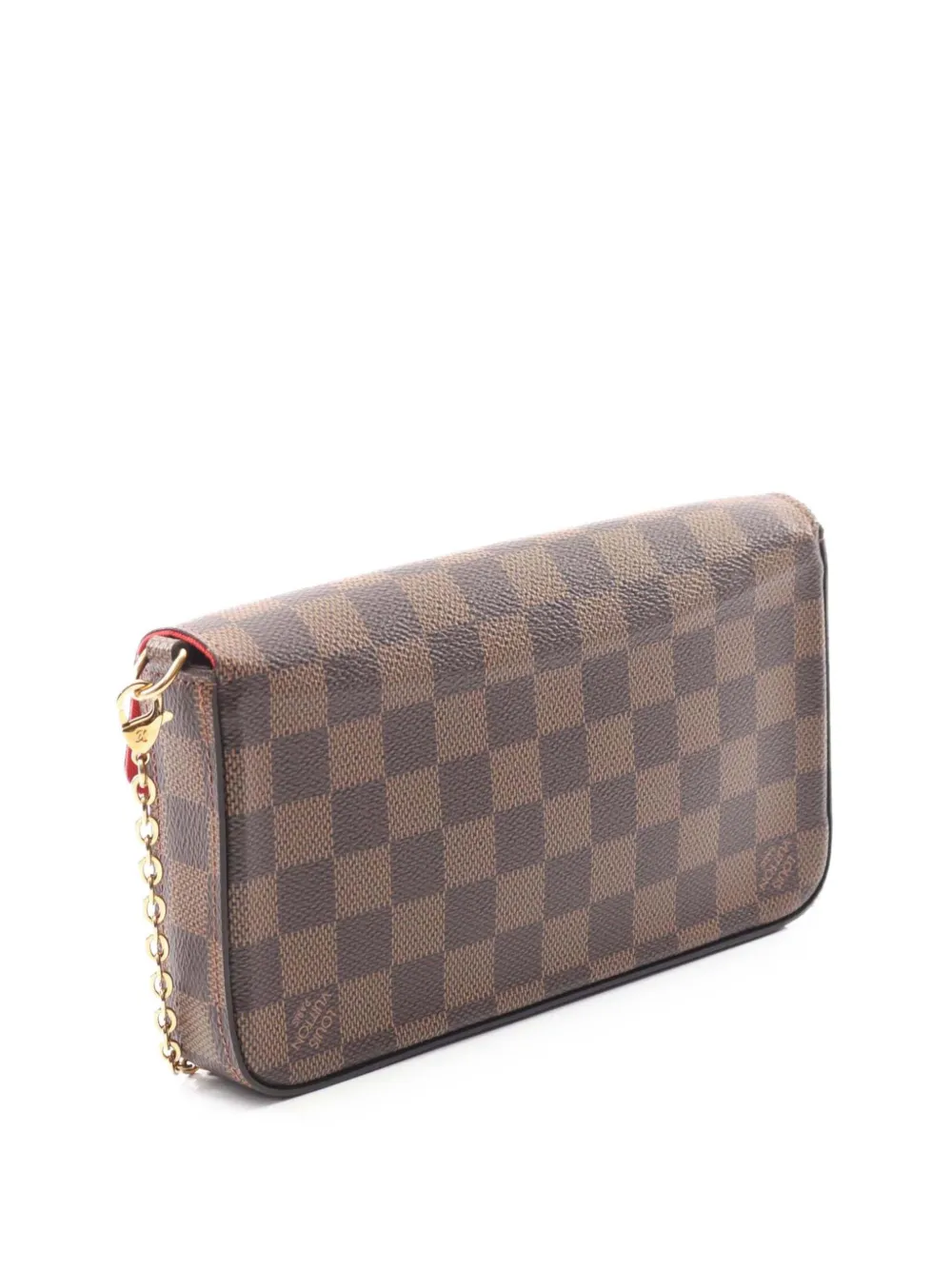 Pre-owned Louis Vuitton 2020 Damier Ebene Pochette Felicie Crossbody Bag In Brown