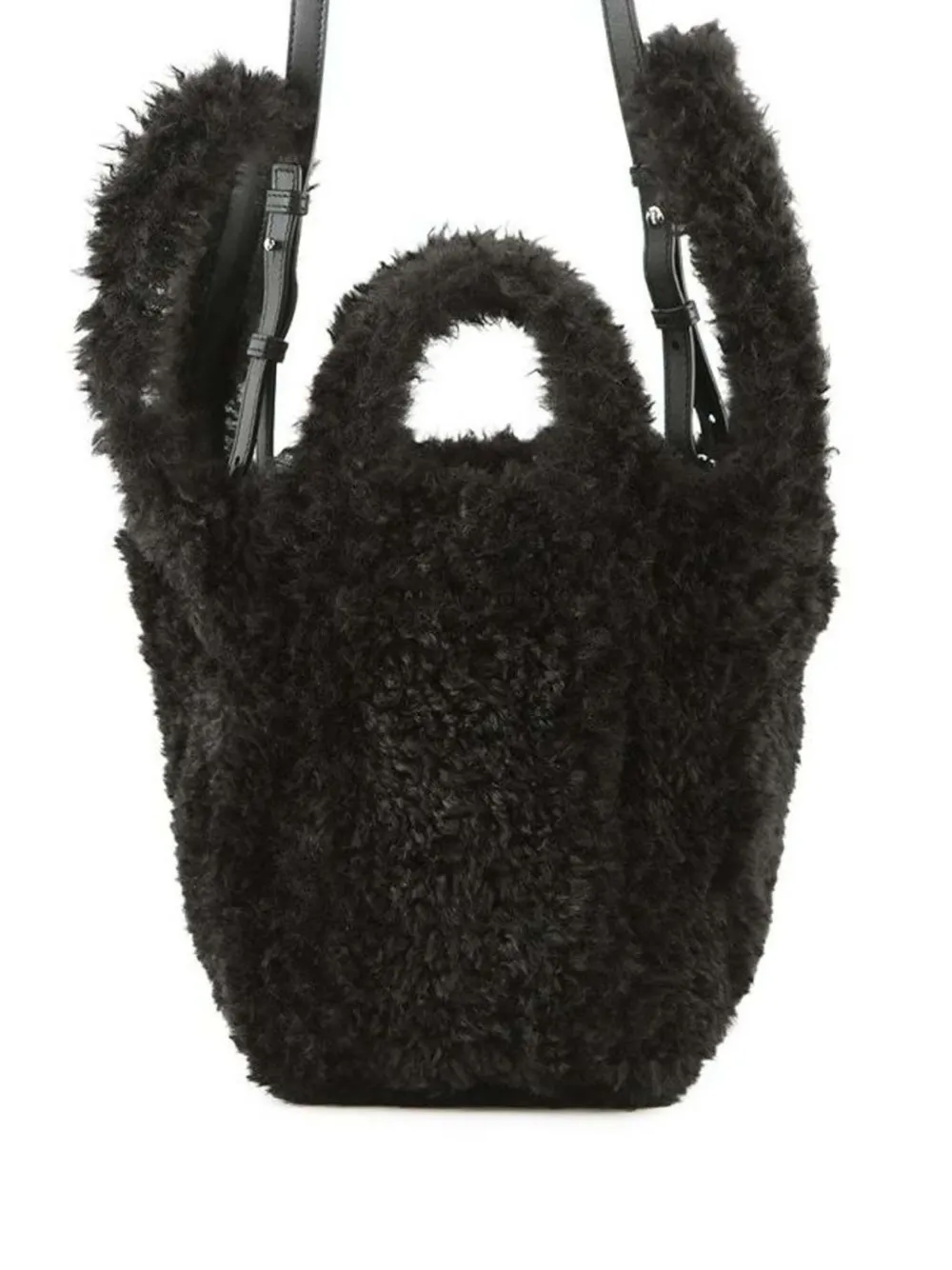 Pre-owned Balenciaga 2010-2025 Boa Fabric Everyday North South Xs 2.0 Tote Satchel In Black
