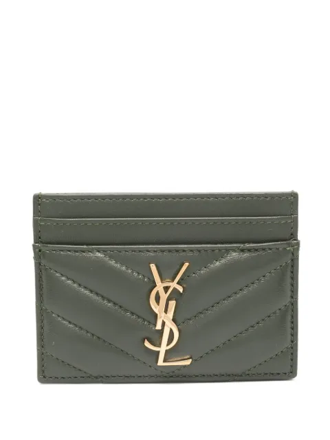 Saint Laurent quilted logo cardholder