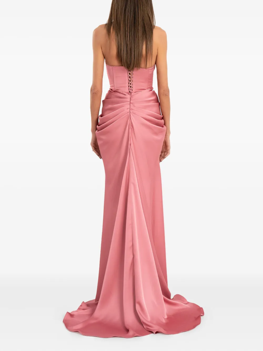 Ana Radu Strapless Maxi Dress In Pink
