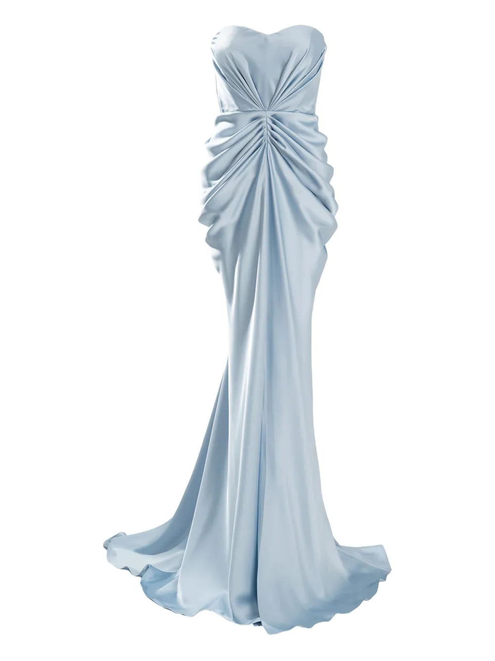 Ana Radu Strapless Maxi Dress In Blue