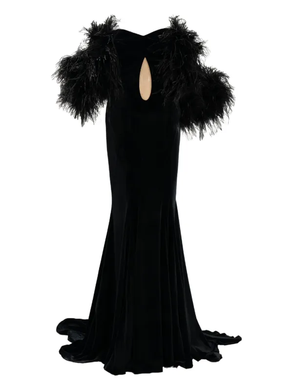 black dress reception Off Shoulder Black Velvet Tea Length Party Dress, Off Shoulder Velvet –  Cutedressy