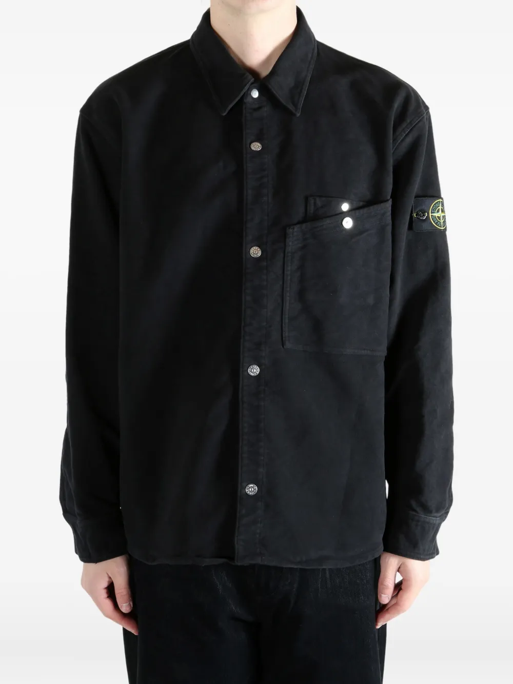 Stone Island button-down shirt - Zwart