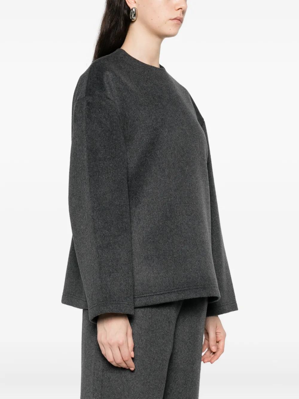 The Frankie Shop Sweater met ronde hals Grijs
