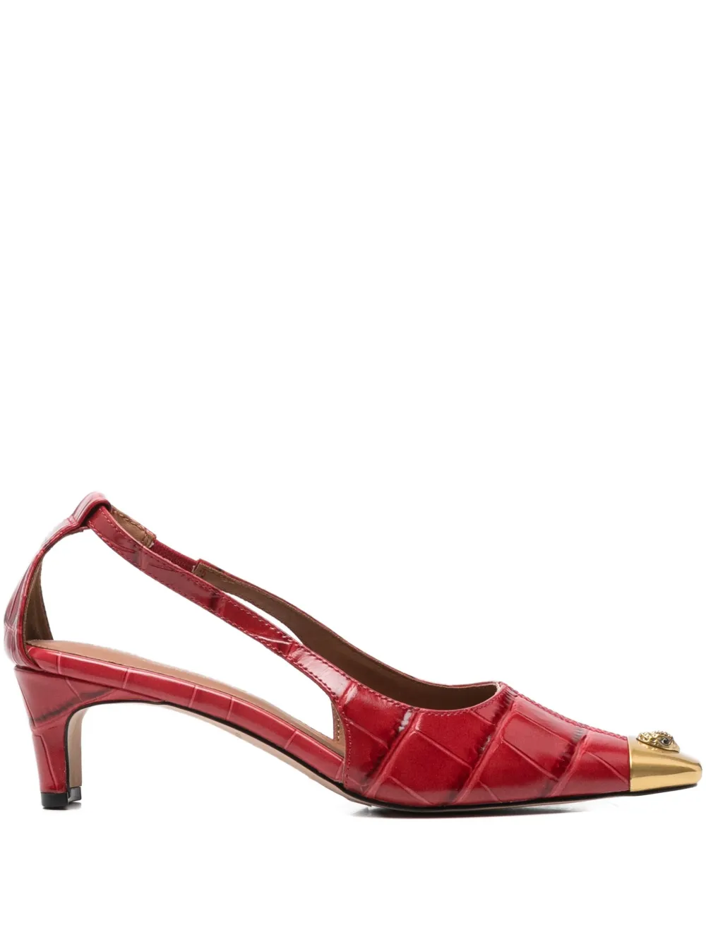 Kurt Geiger London 55 mm pumps met krokodillen-reliëf Rood