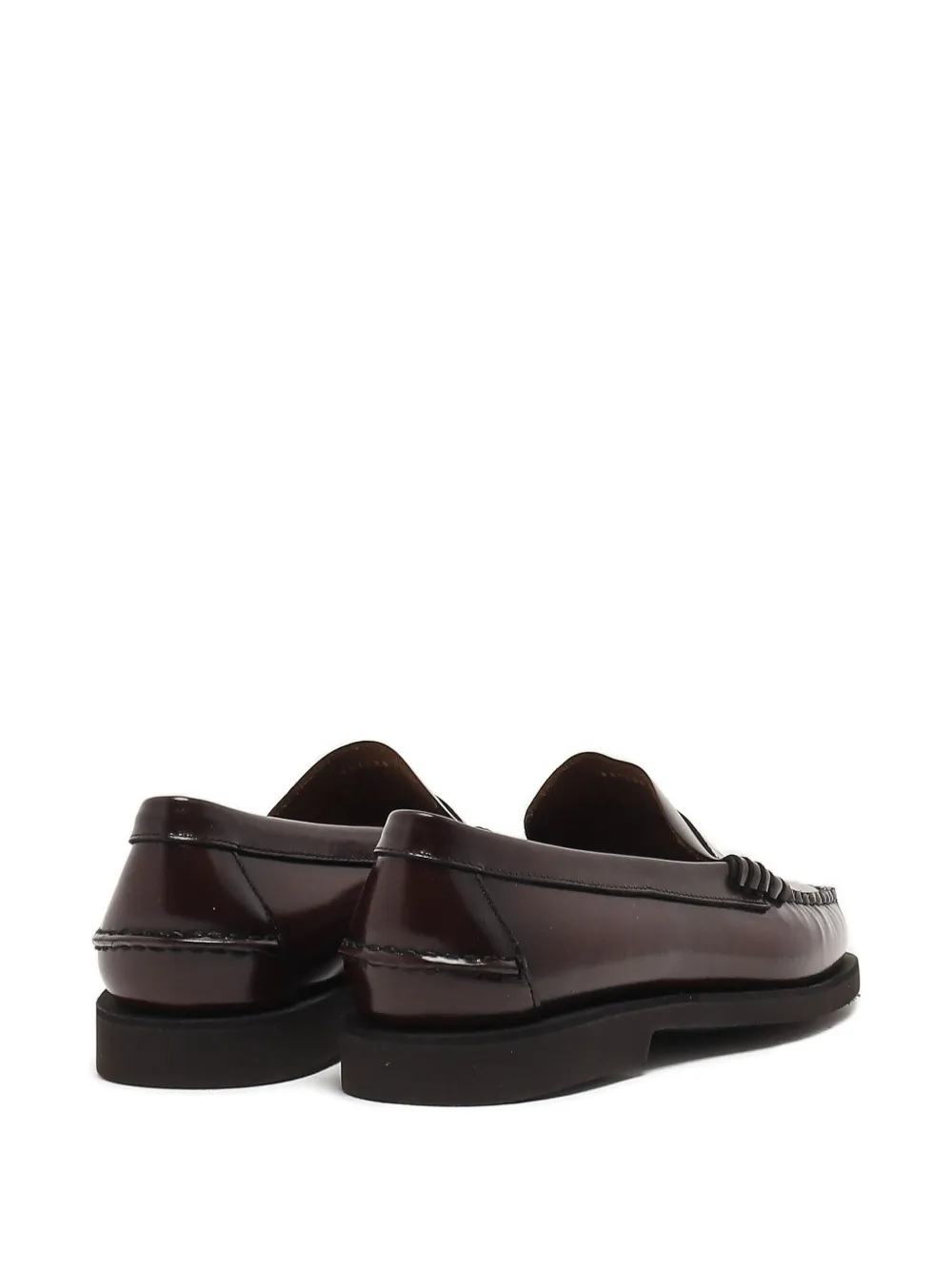 Sebago Leather Sole Loafer Penny Strap In Brown