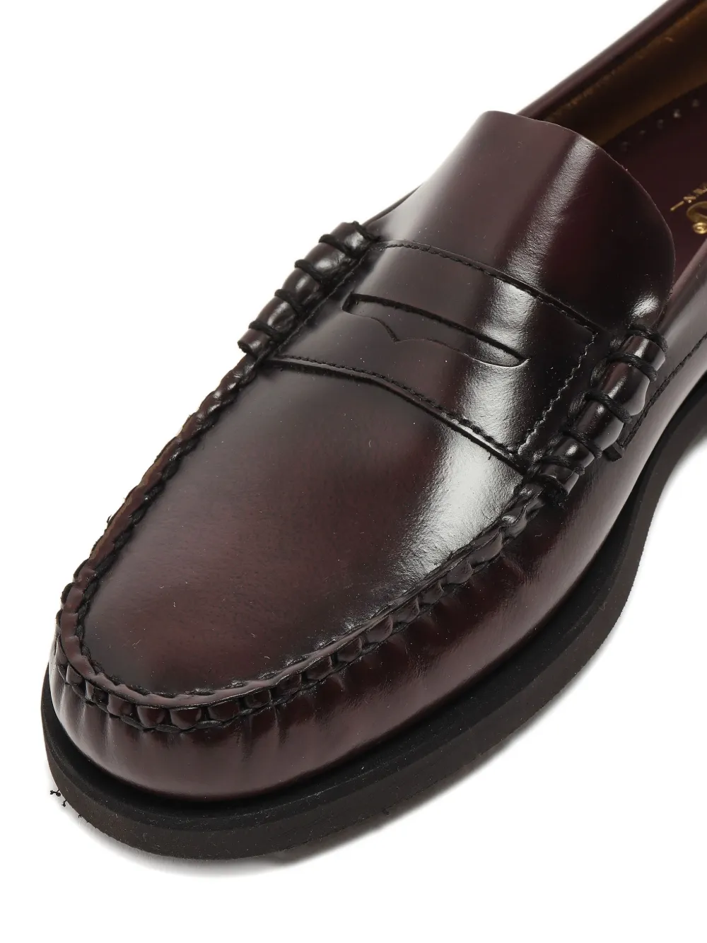Sebago Leather Sole Loafer Penny Strap In Brown