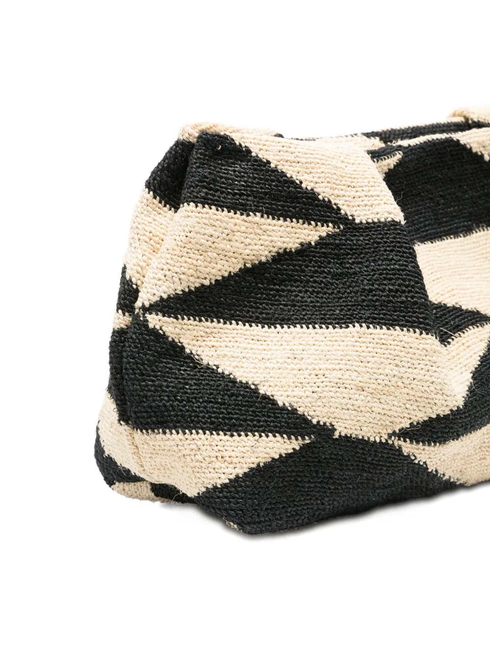 Sensi Studio Small Sisal Geometric Clutch Bag In Neutral