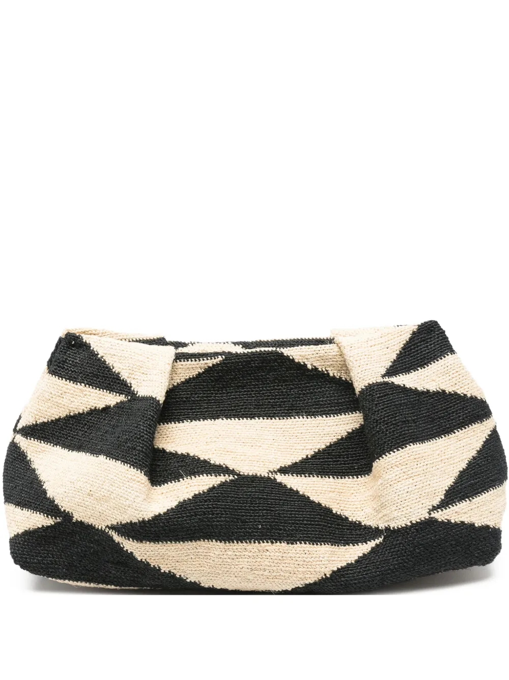 Sensi Studio small Sisal geometric clutch bag | Neutrals | Image 1