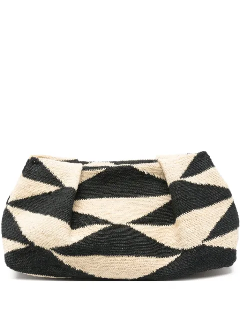 Sensi Studio small Sisal geometric clutch bag