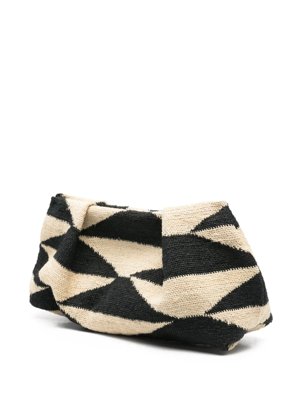Sensi Studio Sisal kleine geometrische clutch Beige