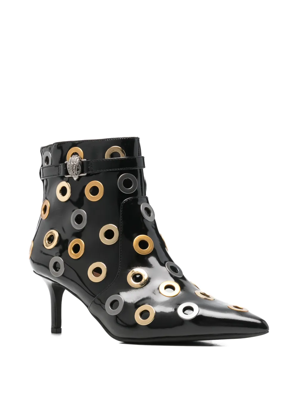 Kurt Geiger Eyelet Strap Boots In Black