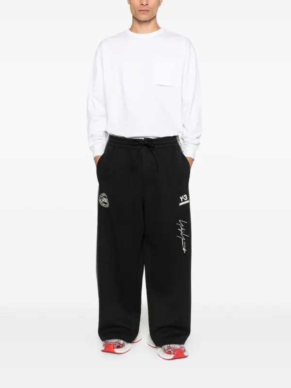 Y-3 ロゴディテール トラックパンツ | ブラック | FARFETCH JP