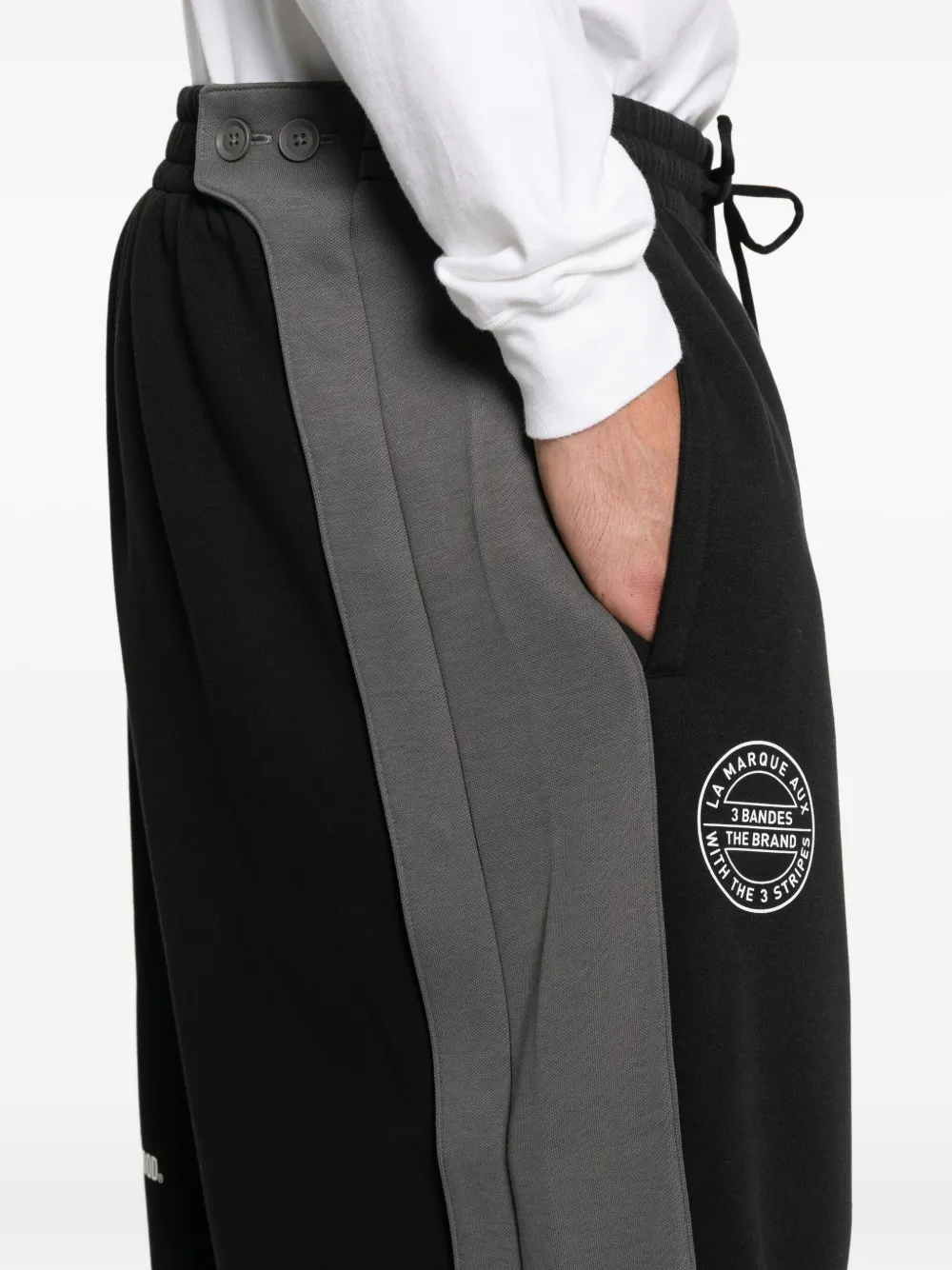 Y-3 Logo-detail Track Trousers In Black