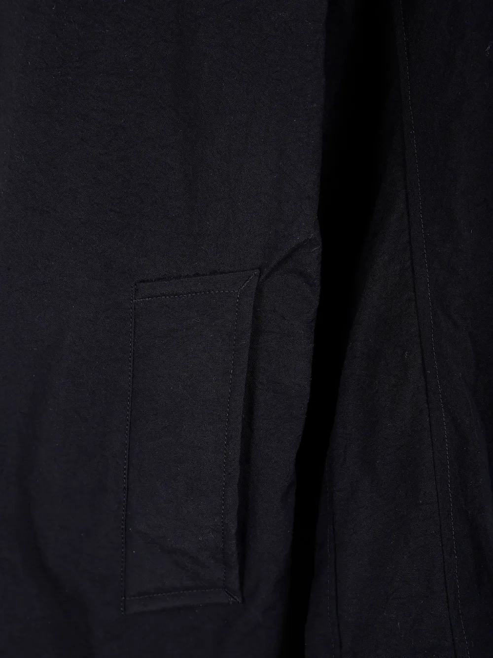 Y's Jas met capuchon en knopen Zwart