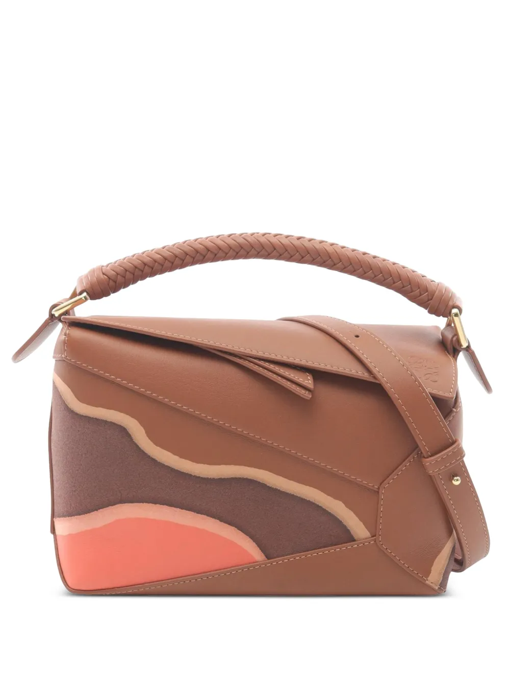 Loewe Pre-Owned 2021-2025 Small Nappa Calf Landscape Puzzle Edge satchel | Brown | Image 1