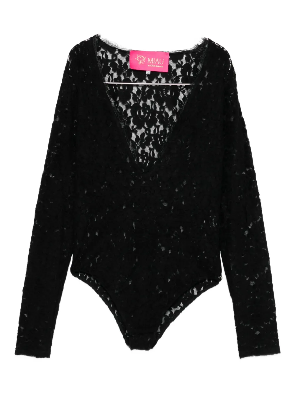 Miau By Clara Rotescu Lace Torres Body In Black