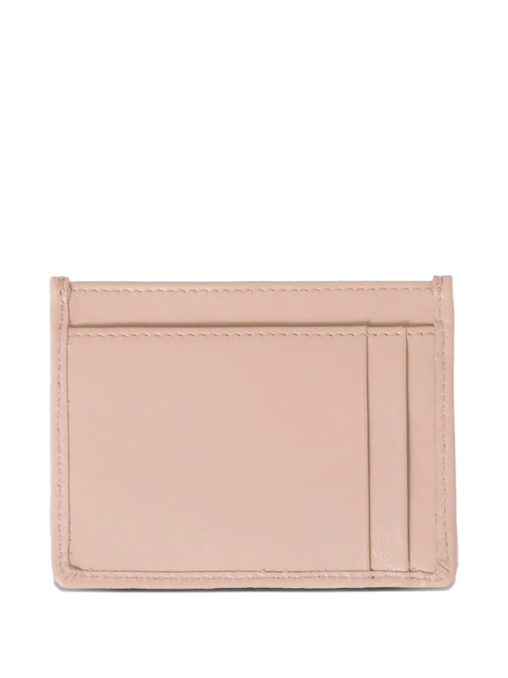 Miu Miu Matelassé leather cardholder - Roze