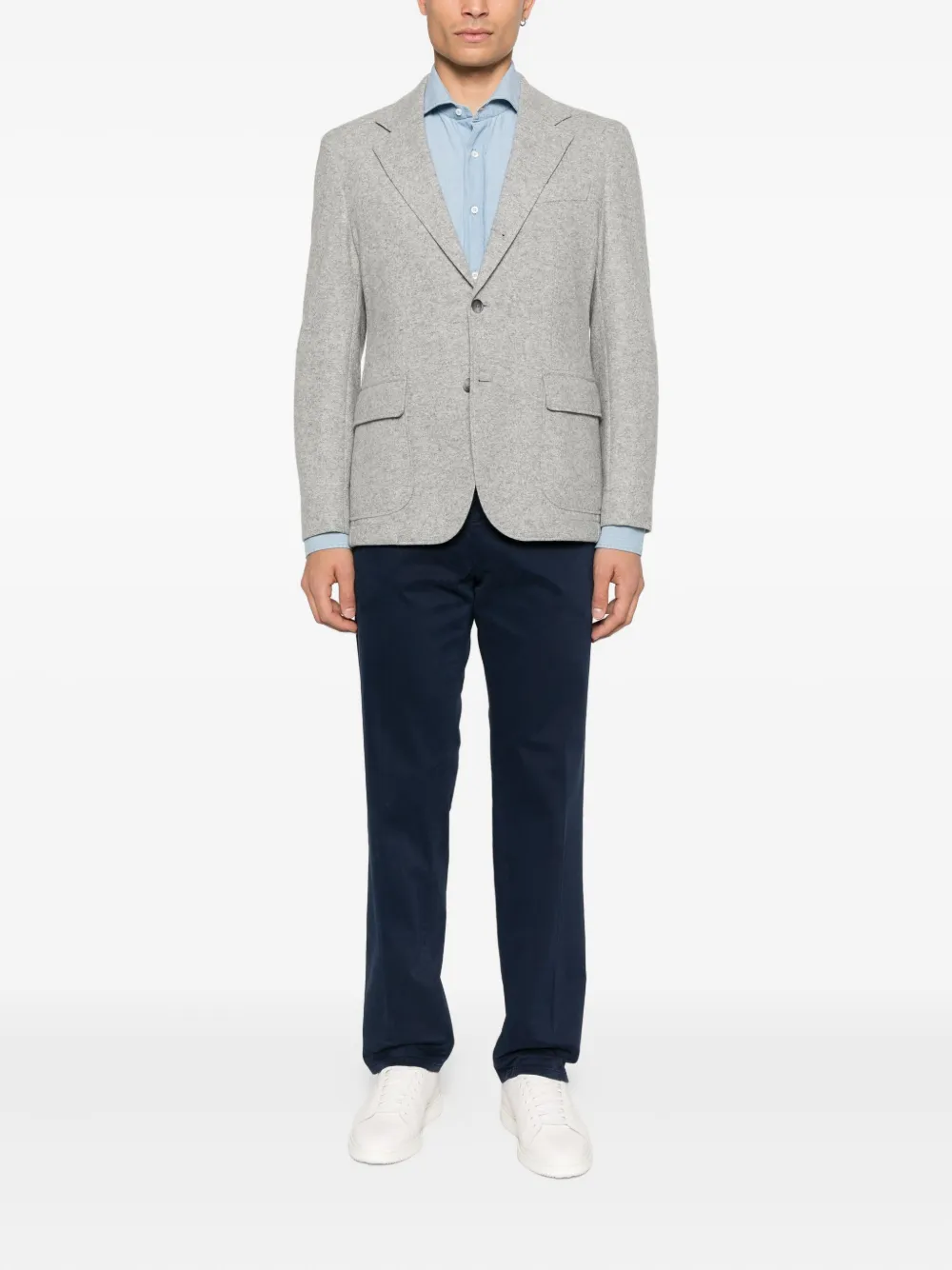 DONDUP Broek met riemlussen - Blauw