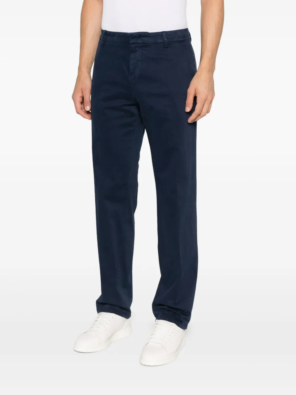DONDUP Broek met riemlussen Blauw