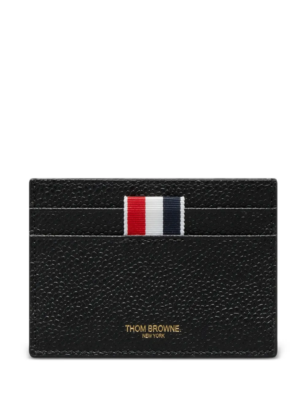 Thom Browne Lunar New Year grain-leather card holder - Nero