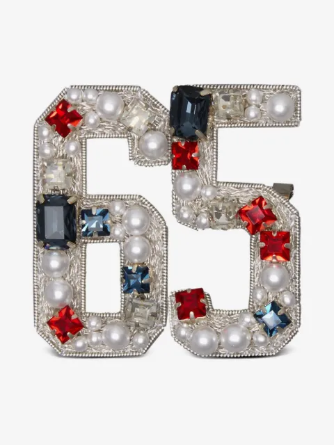 Thom Browne number-motif brooch
