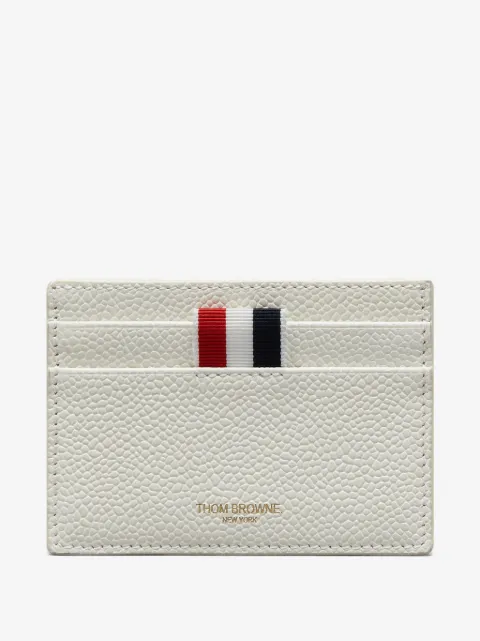 Thom Browne porte-carte unique Hector en cuir grainé