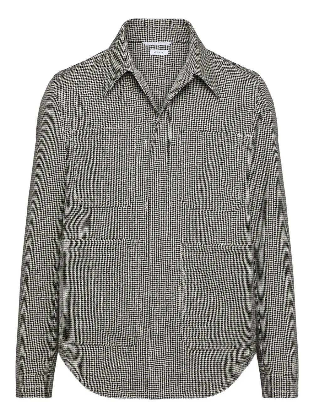 Thom Browne Giacca-camicia con motivo pied-de-poule - Grigio