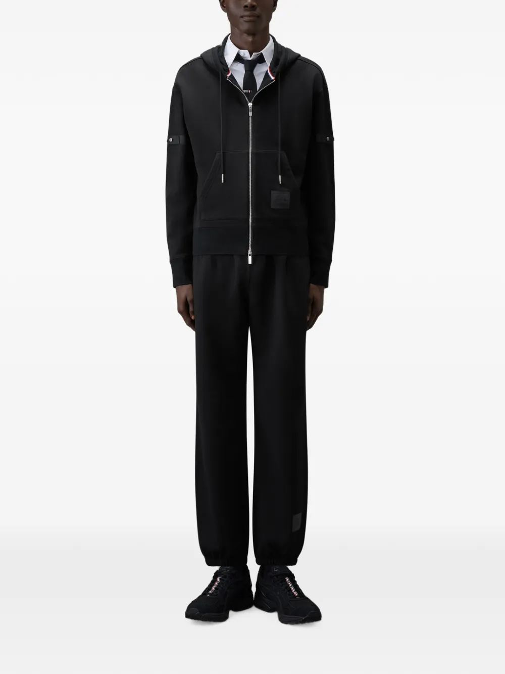 Thom Browne Ruimvallende jersey joggingbroek Zwart
