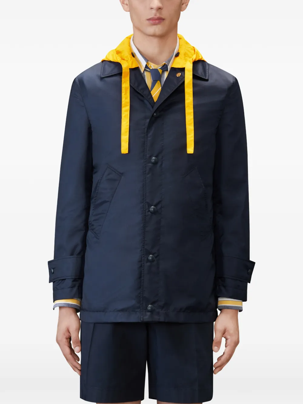 Thom Browne Ripstop ongeconstrueerde ruimvallende jas Blauw