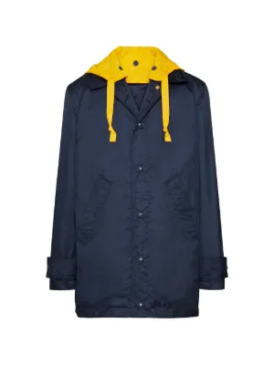 Prada フーデッド コート | ブルー | FARFETCH JP
