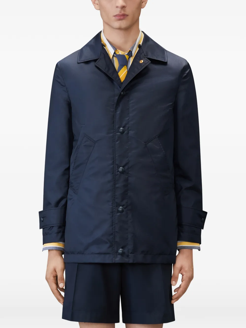 Thom Browne Ripstop ongeconstrueerde ruimvallende jas Blauw