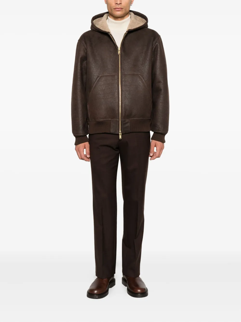 Baracuta Hooded Zip-fastening Jacket In Brown