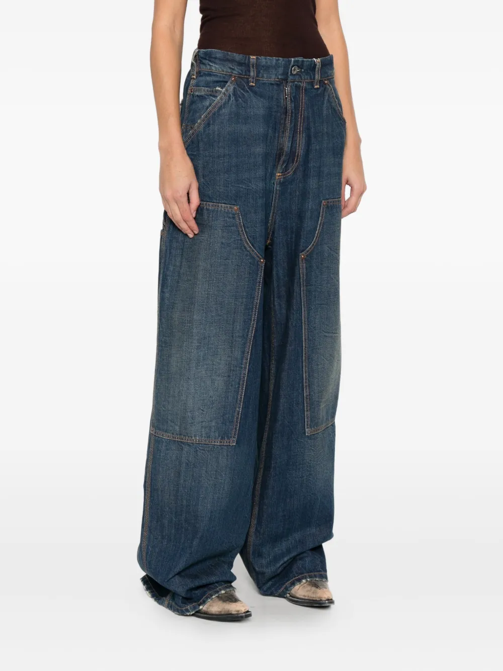 Maison Margiela Denim Cotton Jeans In Blue
