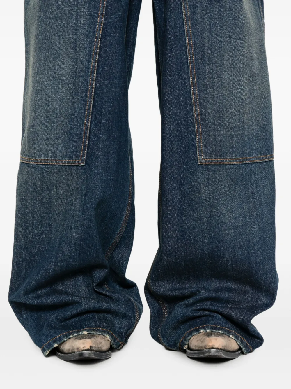 Maison Margiela Broek met vlakken Blauw