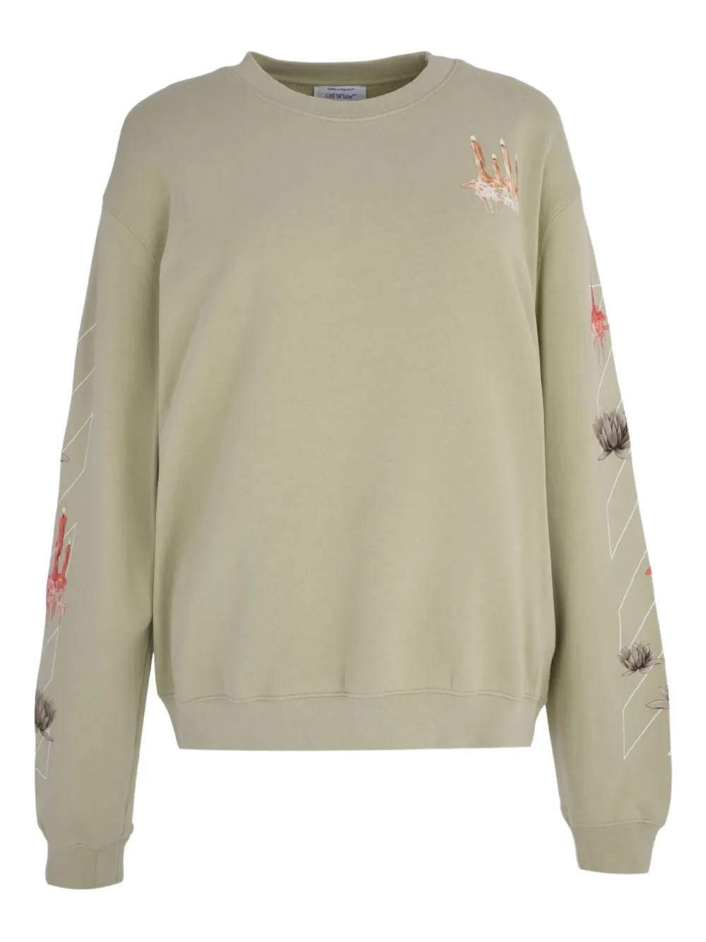 Off-White sudadera Candles Arrow | verde | Image 1