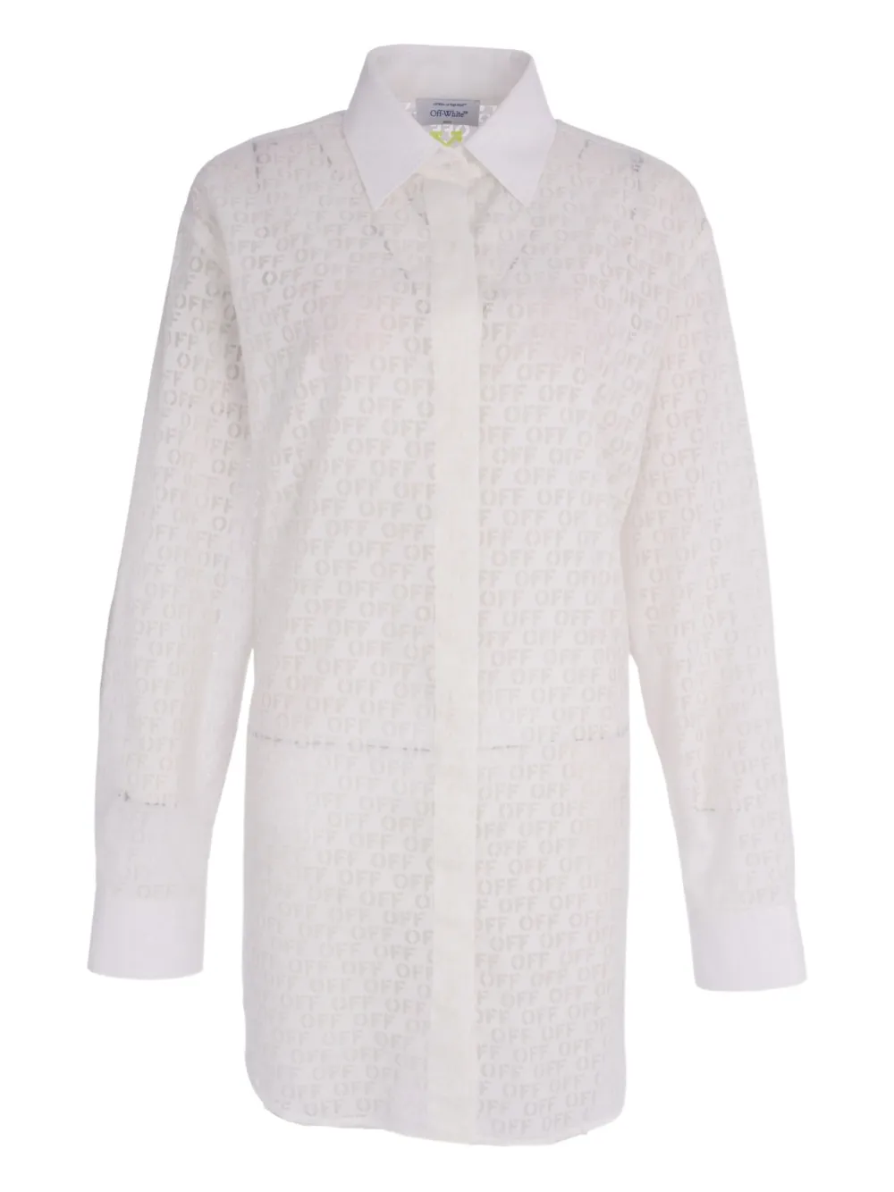 Off-white Monogram Mini Shirt Dress In White