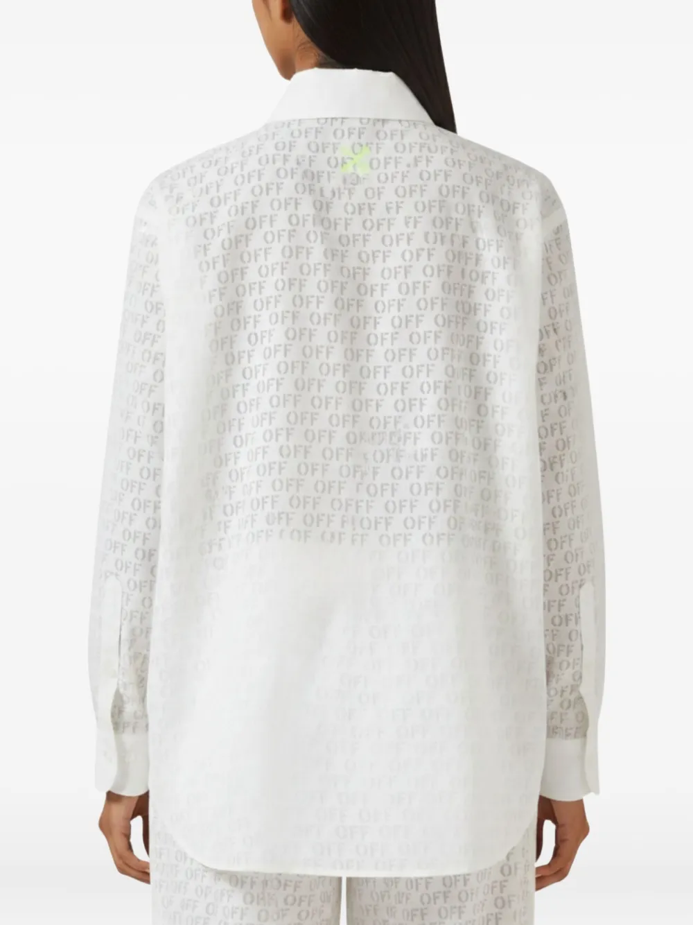Off-white Monogram Mini Shirt Dress In White