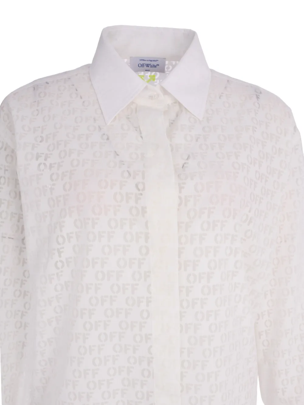 Off-white Monogram Mini Shirt Dress In White