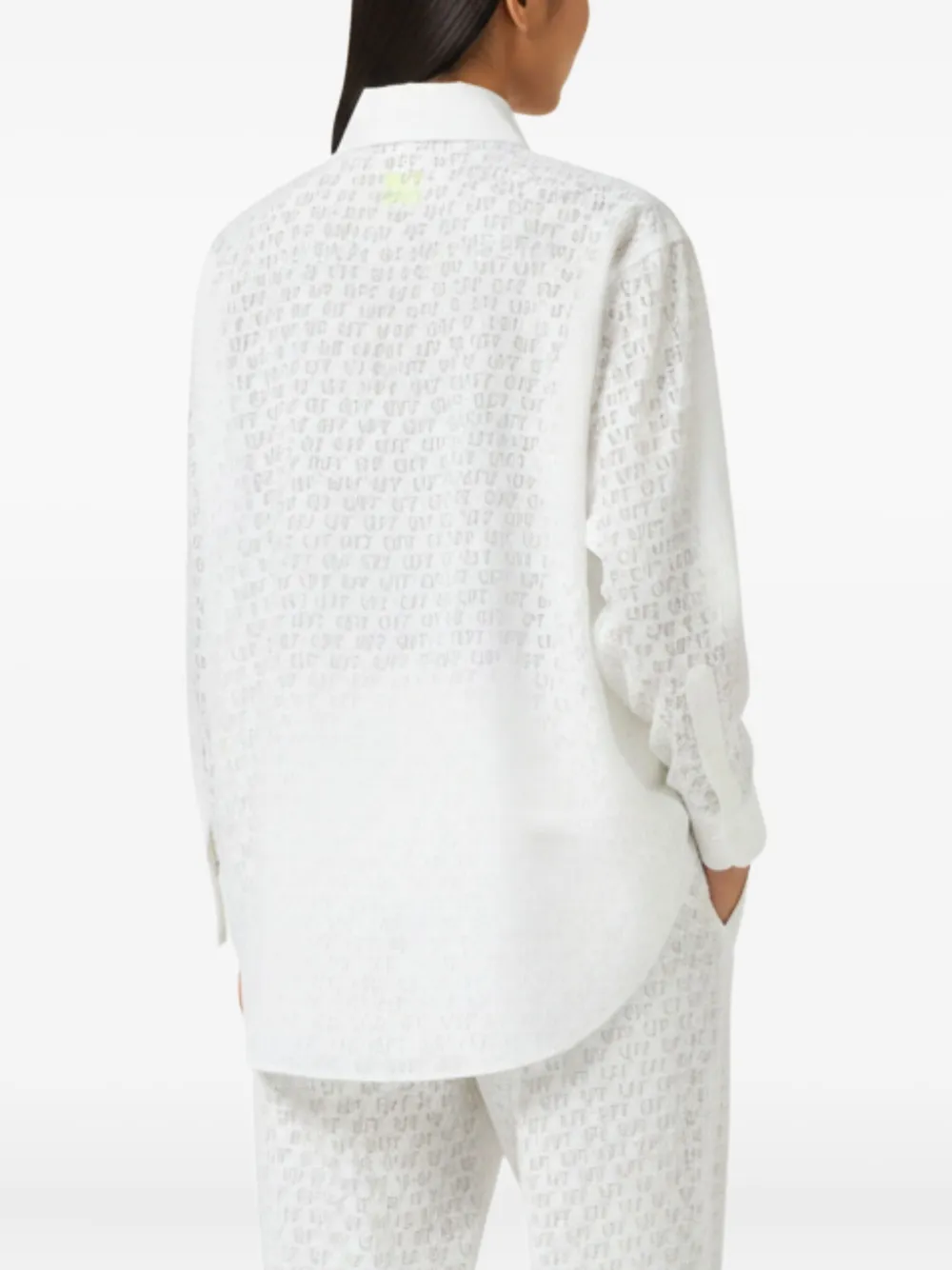 Off-white Monogram Mini Shirt Dress In White
