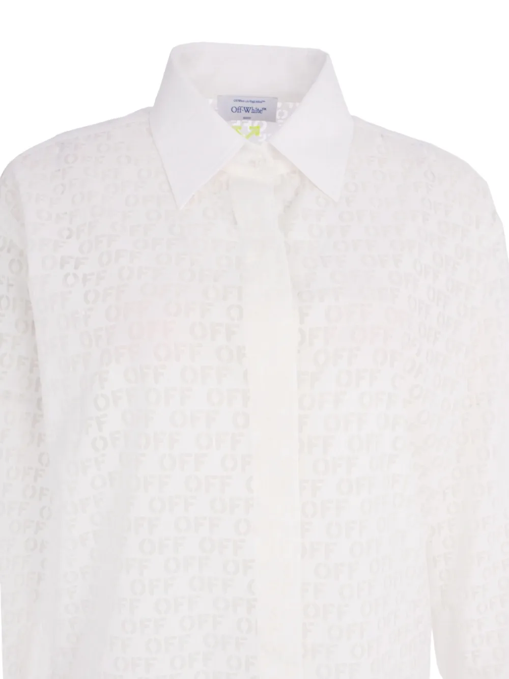 Off-White Mini-blousejurk met monogram Wit